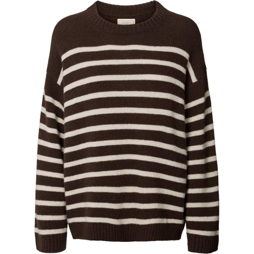 GAI+LISVA BARBERA STRIPE LAMSWOOL JUMPER MULCH